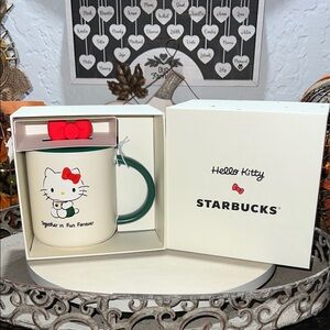 🎁Starbucks ×🎀Hello Kitty Ceramic Mug 16 oz